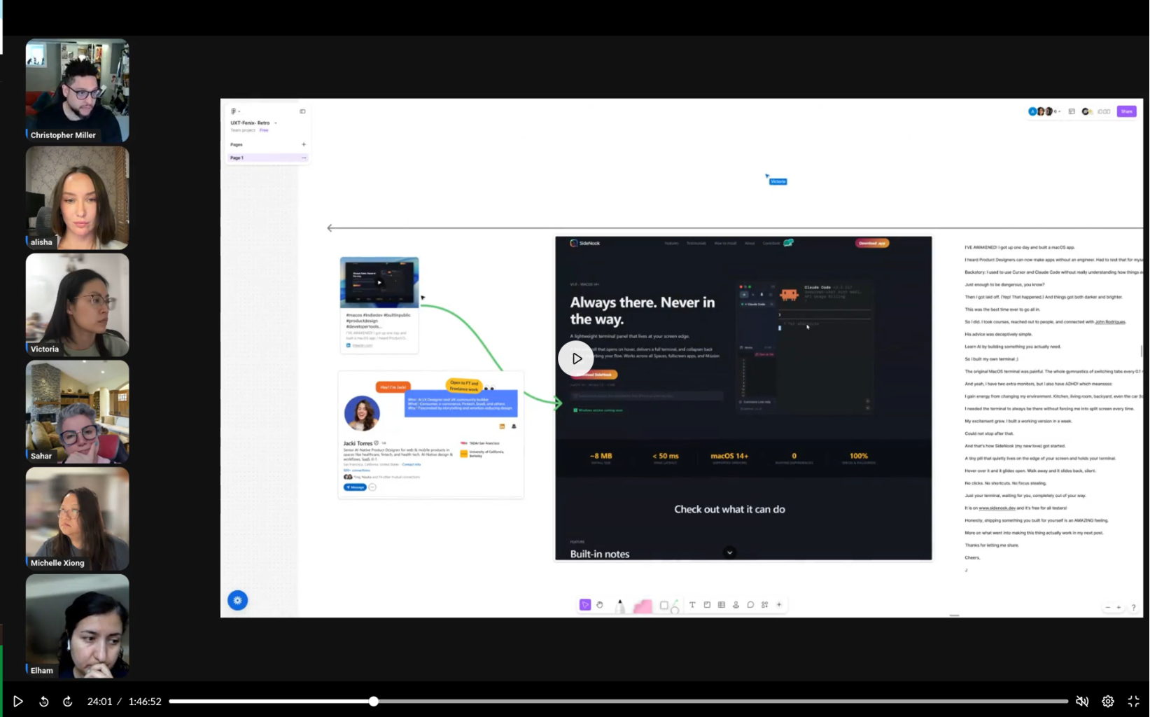 Christopher Miller running a live Fenix Career Forge coaching session over video call